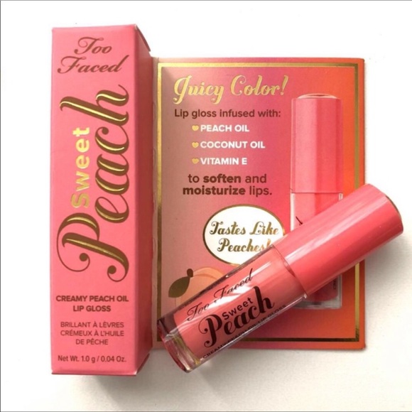 Sephora Makeup Too Faced Sweet Peach Creamy Peach Lip Gloss Mini Poshmark